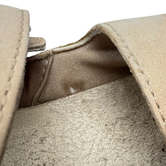 Propet Tan Suede Leather Padded Orthotic Sandals Sz 8 Wide Arch Support Comfort - Picture 15 of 16